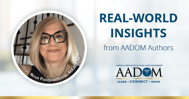 Rosa Pasquantonio, MAADOM with text, "Real-world insights from AADOM authors"