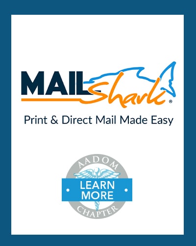 Mail Shark logo with AADOM Chapter logo saying 