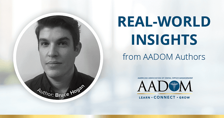 Bruce Hogan with text, "Real-world insights from AADOM authors"