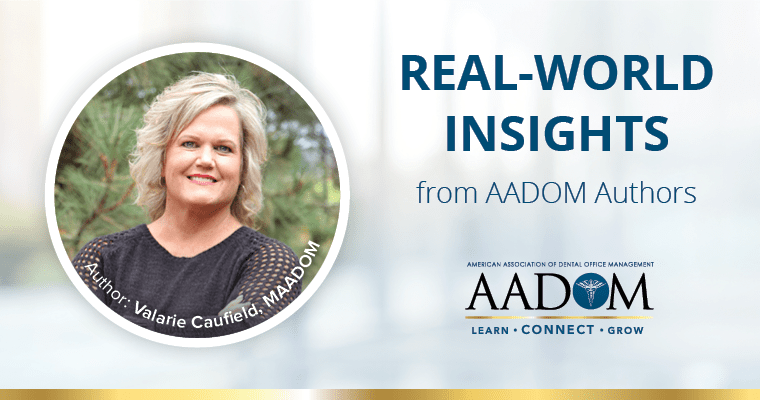 Valarie Caulfied, MAADOM with text, "Real-world insights from AADOM authors"