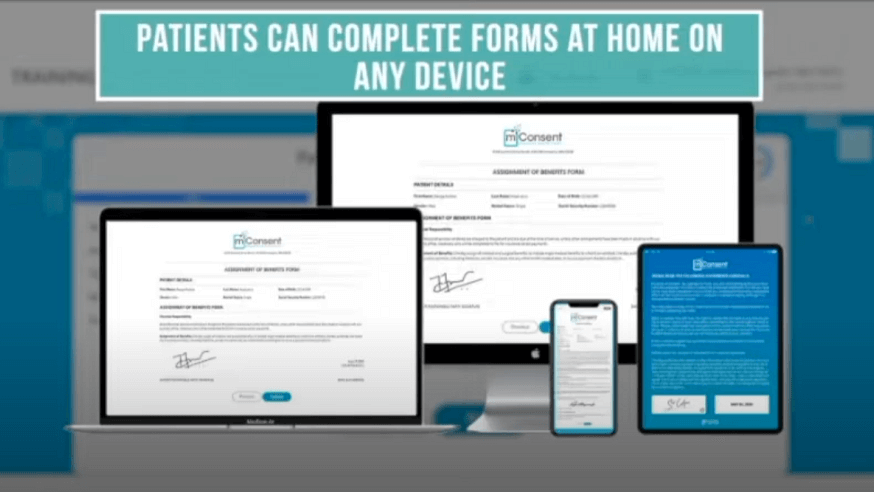Patients can complete forms at home on any device!