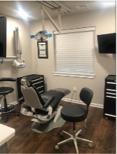A patient room in a dental office after remodeling. 