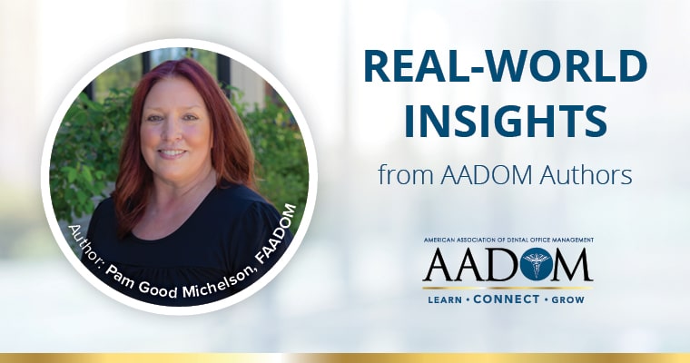 Pam Good Michelson, FAADOM. Text: Real-world insights from AADOM authors. 
