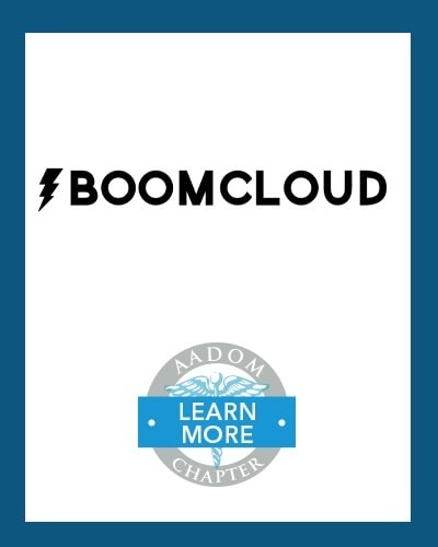 BoomCloud logo with AADOM Chapter logo saying 