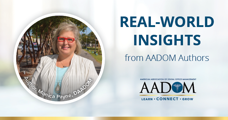 Monica Payne, DAADOM. Text: Real world insights from AADOM authors.