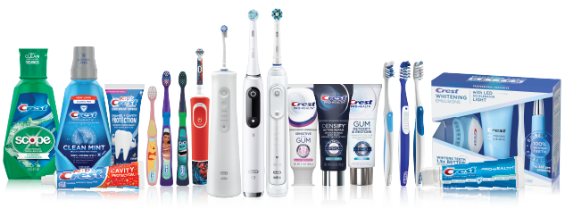 Crest and OralB exclusive supplies for dental professionals