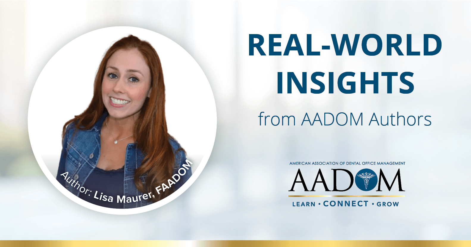Real World Insights from AADOM Authors - Lisa Maurer