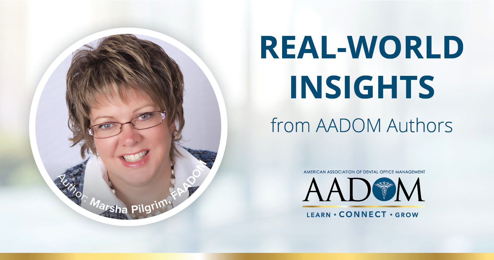 Real World Insights from AADOM Authors - Marsha Pilgrim