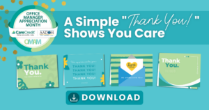Download #omam23 thank you cards for your dental office manager
