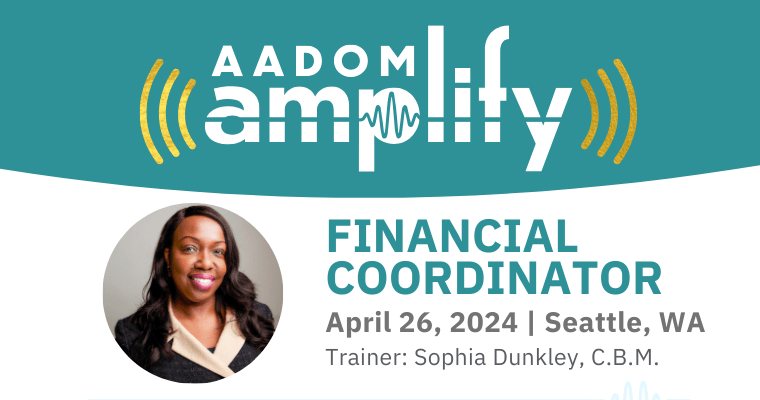 AADOM Amplify Certificate Program – AADOM Recognized Financial Coordinator Event