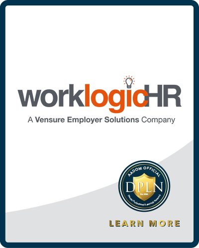 Worklogic HR logo with AADOM Chapter logo saying 