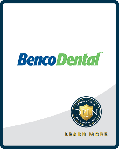 Benco Dental logo with AADOM DPLN logo saying 