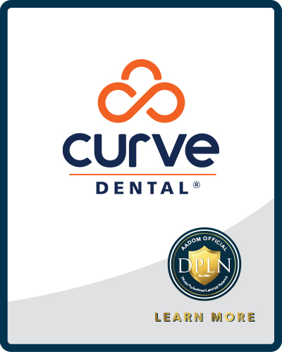 Curve Dental logo with AADOM DPLN logo saying 