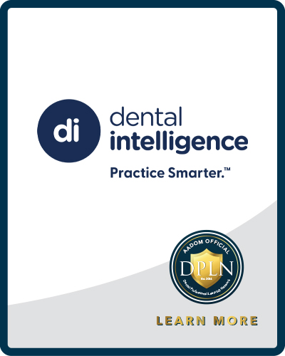 Dental Intel logo with AADOM DPLN logo saying 