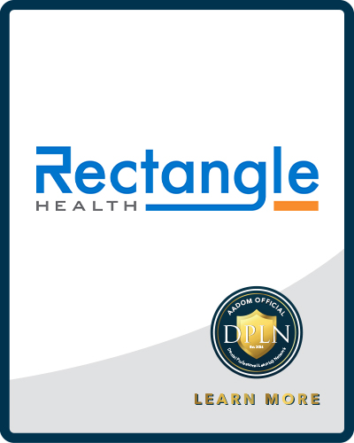 Rectangle Health logo with AADOM DPLN logo saying 
