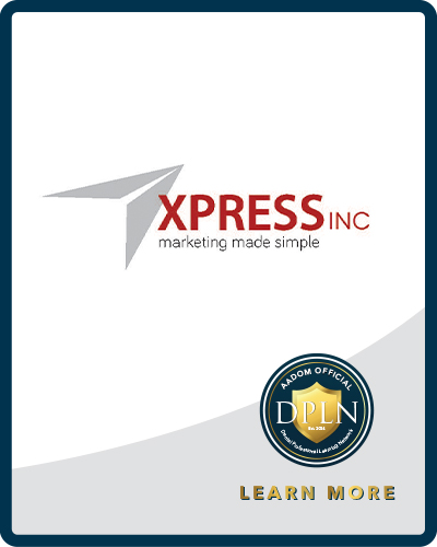 XPress logo with AADOM DPLN logo saying 
