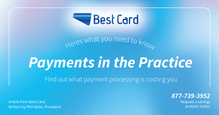 Best Card, payments in the practice.